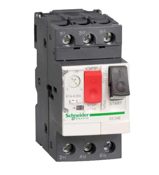 施耐德电动机断路器,GV2ME05C,1.6A,690V AC,3P