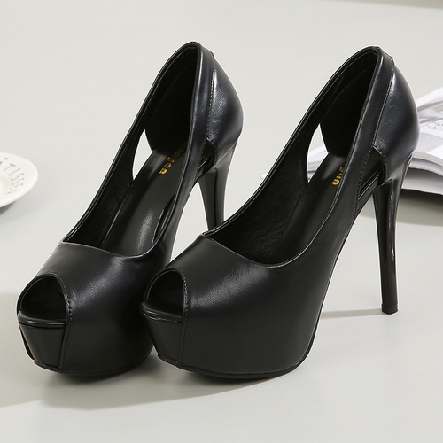  Autumn/Winter New Waterproof Platform Flats with Slim Heel, Low Mouth, High Heel Wedding Shoes for Women, Professional, Casual, Fashion, Nightclub