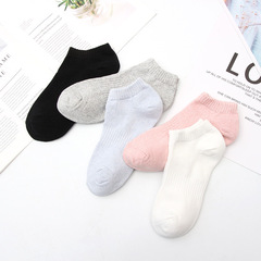 2021 Spring New Collection Bodice Women's Socks, Academic Style Solid Color Cotton Short Socks, Fashionable Breathable Sports Slip-On Boat Socks