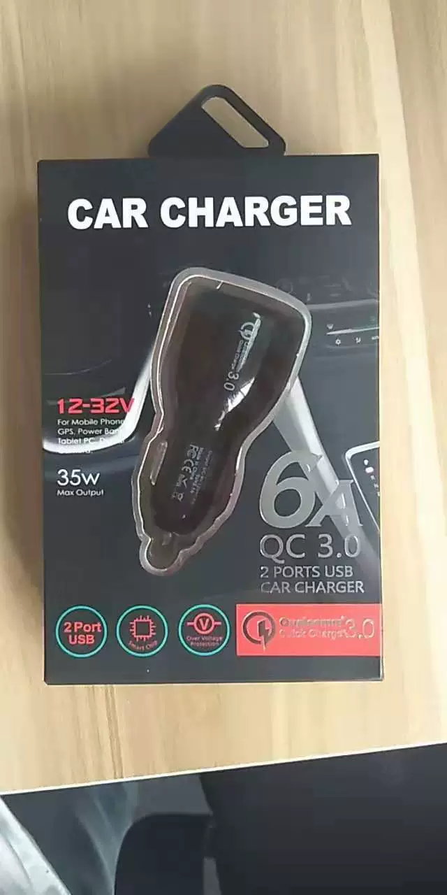 Новый QC3 0 автомобильное зарядное устройство с двумя USB QC3.0 автомобильное зарядное устройство 3.1A автомобильное зарядное устройство