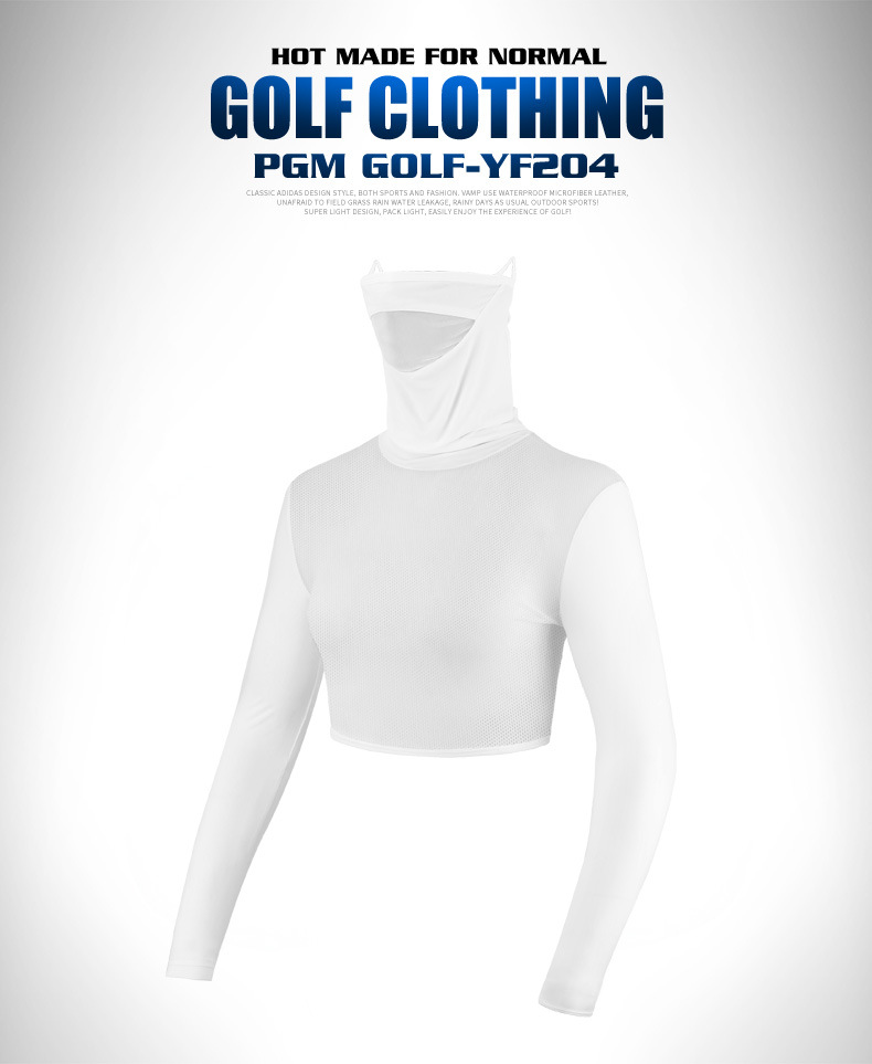 Áo chống nắng golf nữ tay lỡ dáng dài chất lụa mềm — Nửa Áo sơ mi cơ sở YF204 (có mặt nạ), YF203 cổ tròn băng lụa tay áo nửa đáy chi tiết 27