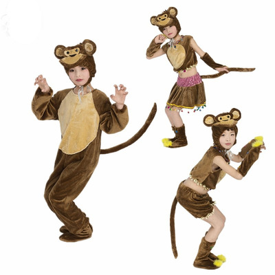Little Monkey Performance clothing Animal Kindergarten Little Monkey cosplay outfits for children Wukong Cartoon Performance Clothing