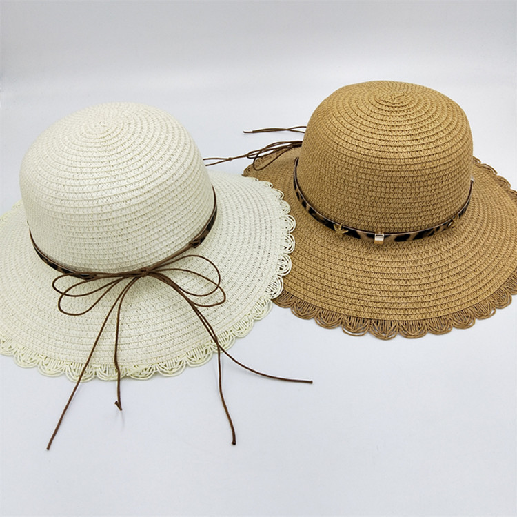Large canopies lace Straw hat Seaside Large along Beach hat summer sunshade Sunscreen Sun hat fashion Ms. hats