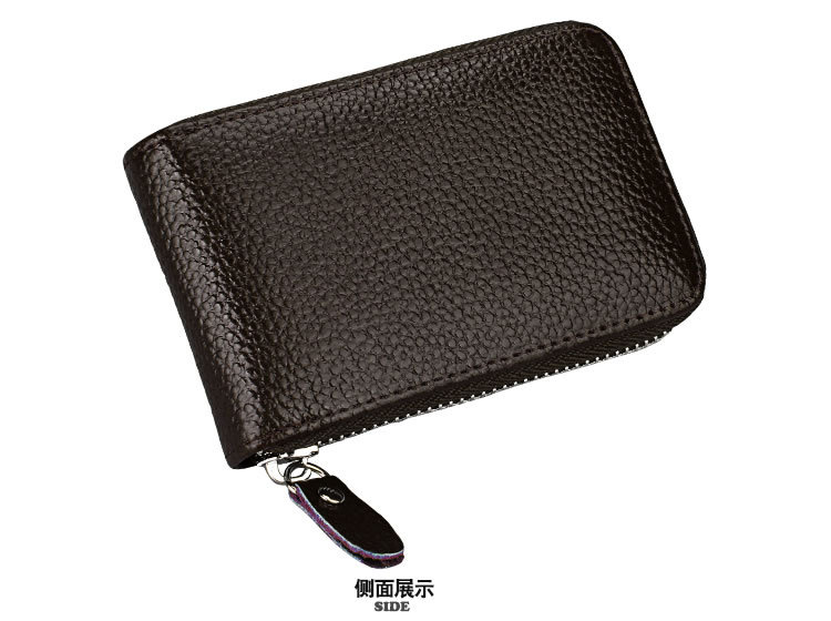 60g Weight Zipper Closure Type Business Occasion Genuine leather Material Solid Color Pattern Unisex Gender Coffee, Royal Blue, Orange, Dark Blue, Pink, Purple, Red, Green, Yellow, Black Color Unisex Solid Color Genuine Leather Coffee Royal Blue Orange Zipper Card Holders 42