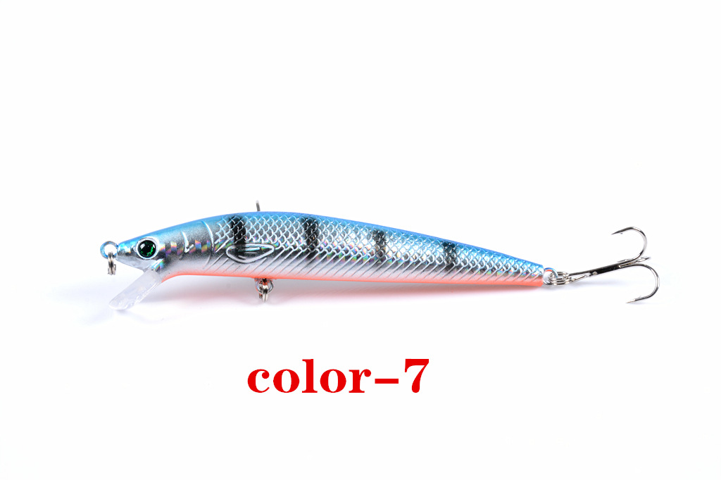 2 Pcs Shallow Diving Minnow Lure 95mm 8g Hard Sinking Minnow Fishing Baits Bass Trout Bowfin Saltwater Sea Fishing Lure