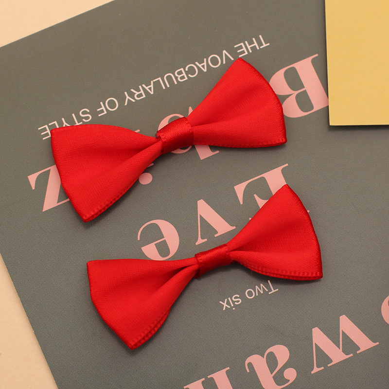 八分涤纶大红领结2