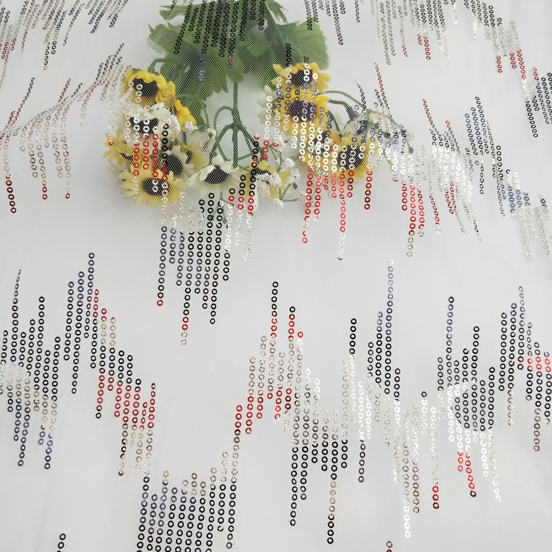 童装服装面料 圆点图案 网布两套色印金 厂家销售   底布可选