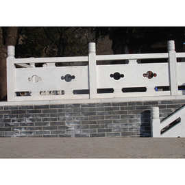 天然栏杆汉白玉石膏、石料工艺品制造厂 阳台汉白玉石材靠背图片