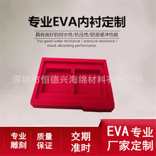 蓝色防静电EVA内托 植绒eva内衬雕刻一体成型泡棉 eva海绵包装盒