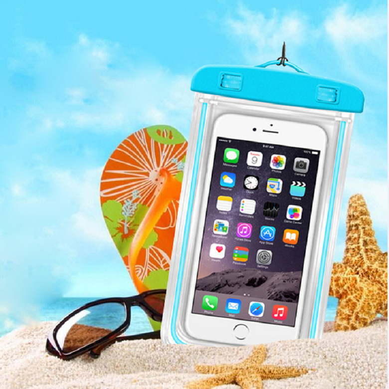手機夜光防水袋 海邊沙灘遊泳漂流潛水相機拍照水袋6寸戶外防水包