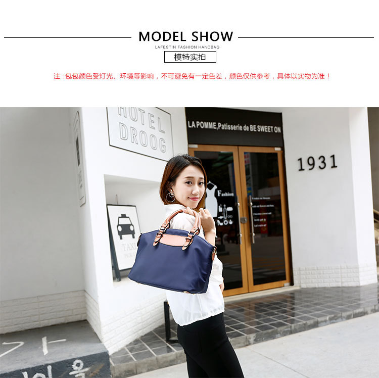 502g Weight Polyester Lining Material Zipper Closure Type Single Shoulder Strap Strap Type Bag Sets Bags Type Solid Color Pattern Fashion Style Square Shape Khaki, Red, Blue, Black Color Large Size Large Fashion Bag Sets 7