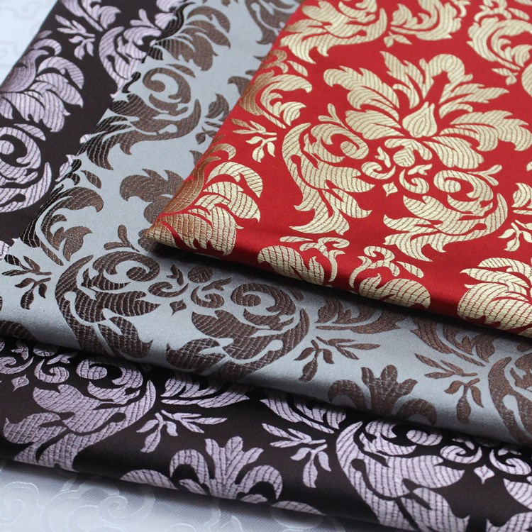 中式旗袍娃衣汉服马面裙面料装饰手工抱枕桌旗提花织锦缎丝绸布料