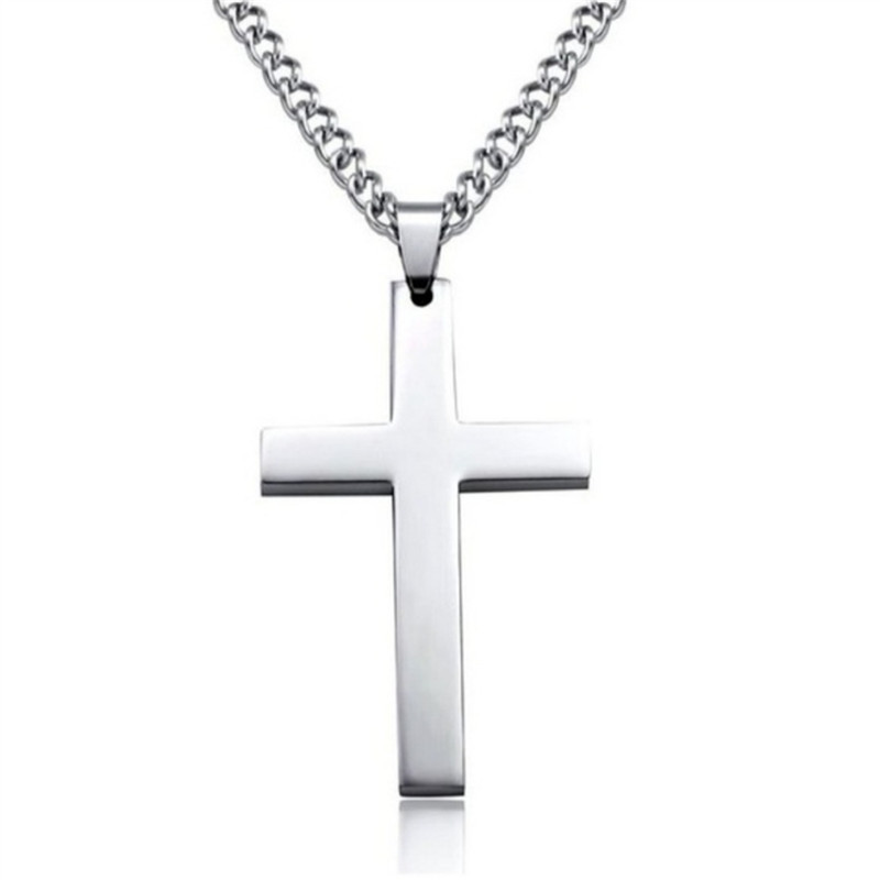 11g Weight Sweater Chain Classification 1 Piece Punk Cross Metal Unisex Sweater Chain