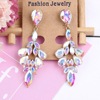 Crystal earings, metal earrings, accessory, bright catchy style, Korean style, wholesale