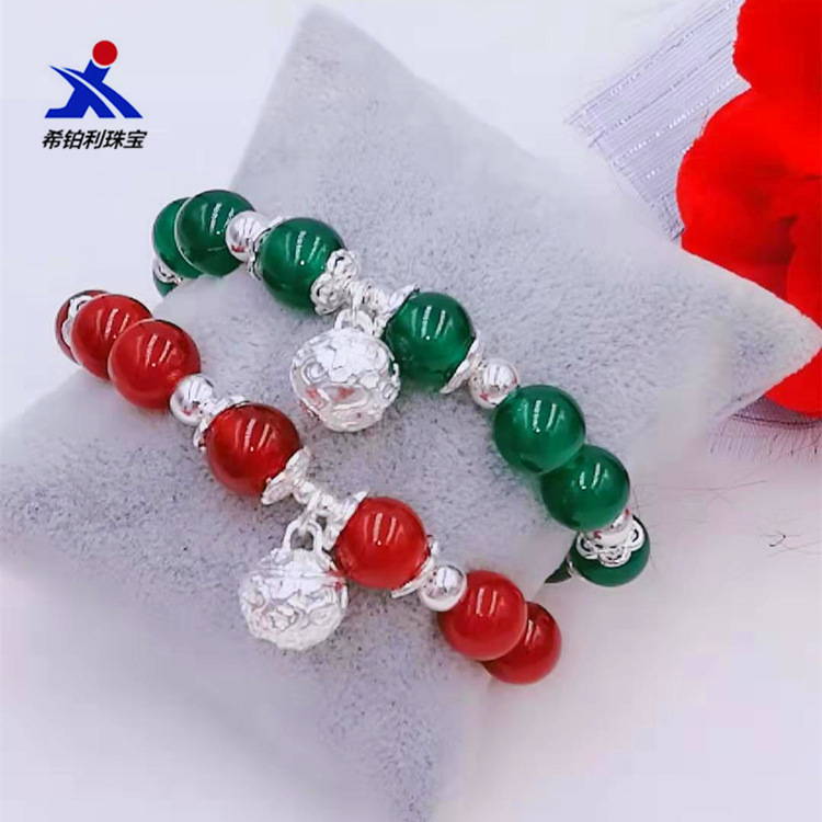 Agate silver bracelet