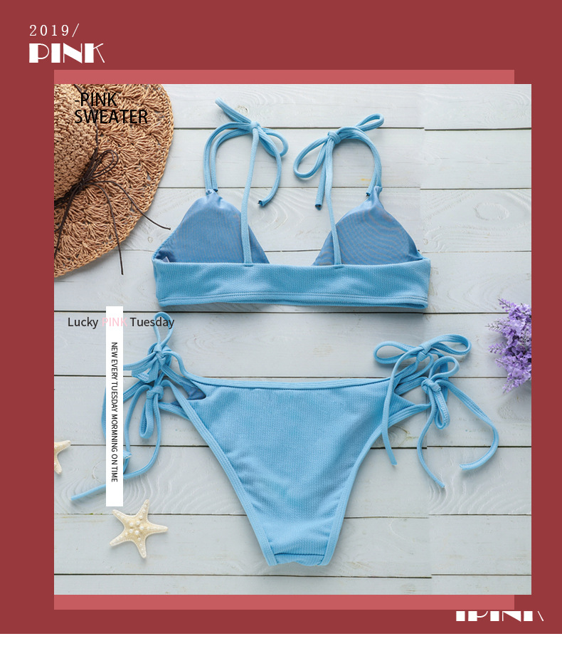 Cotton FashionBikini(Blue-s)Swimwear NHHL2036-Blue-s