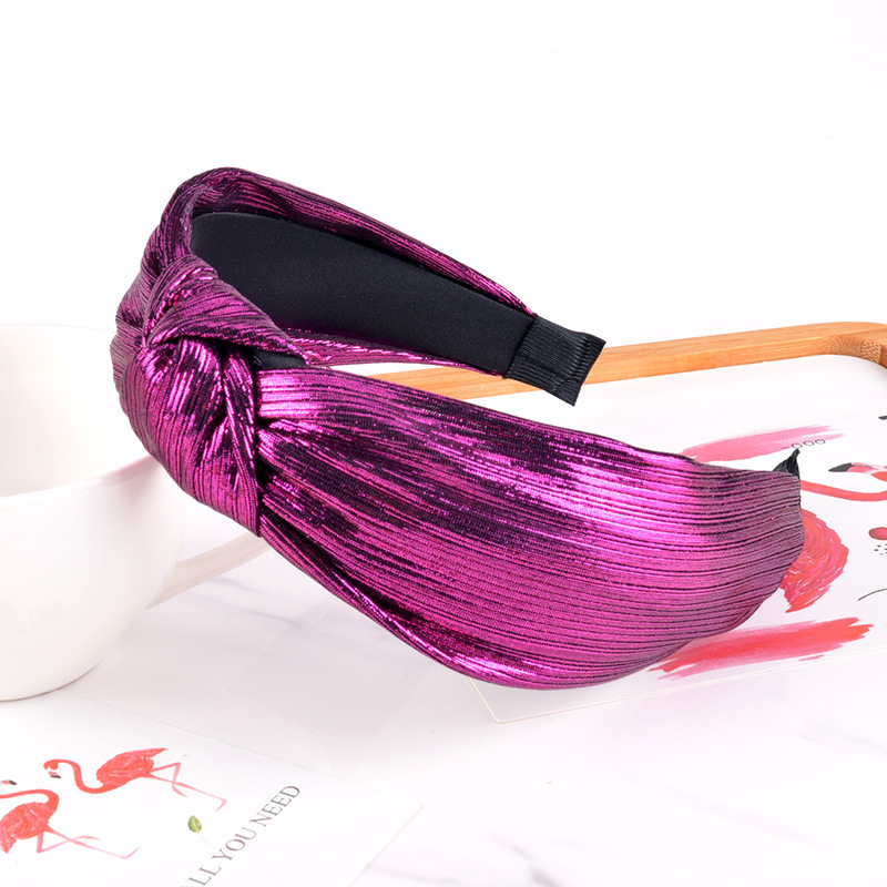 Bright Silk Knotted Wide-brimmed Fashion Headband display picture 10