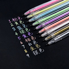 Creative handbook gel pen white gold silver DIY black cardboard student painting high gloss pastel gel pen
