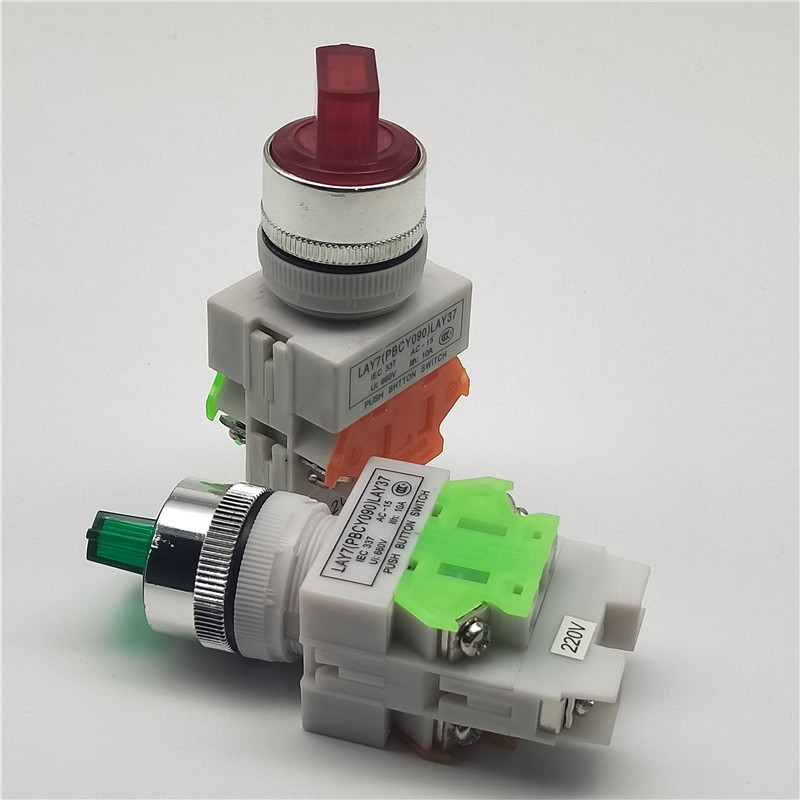   LAY37-11XD/2  20XD/3 带灯自锁旋钮 按钮开关 开孔22mm