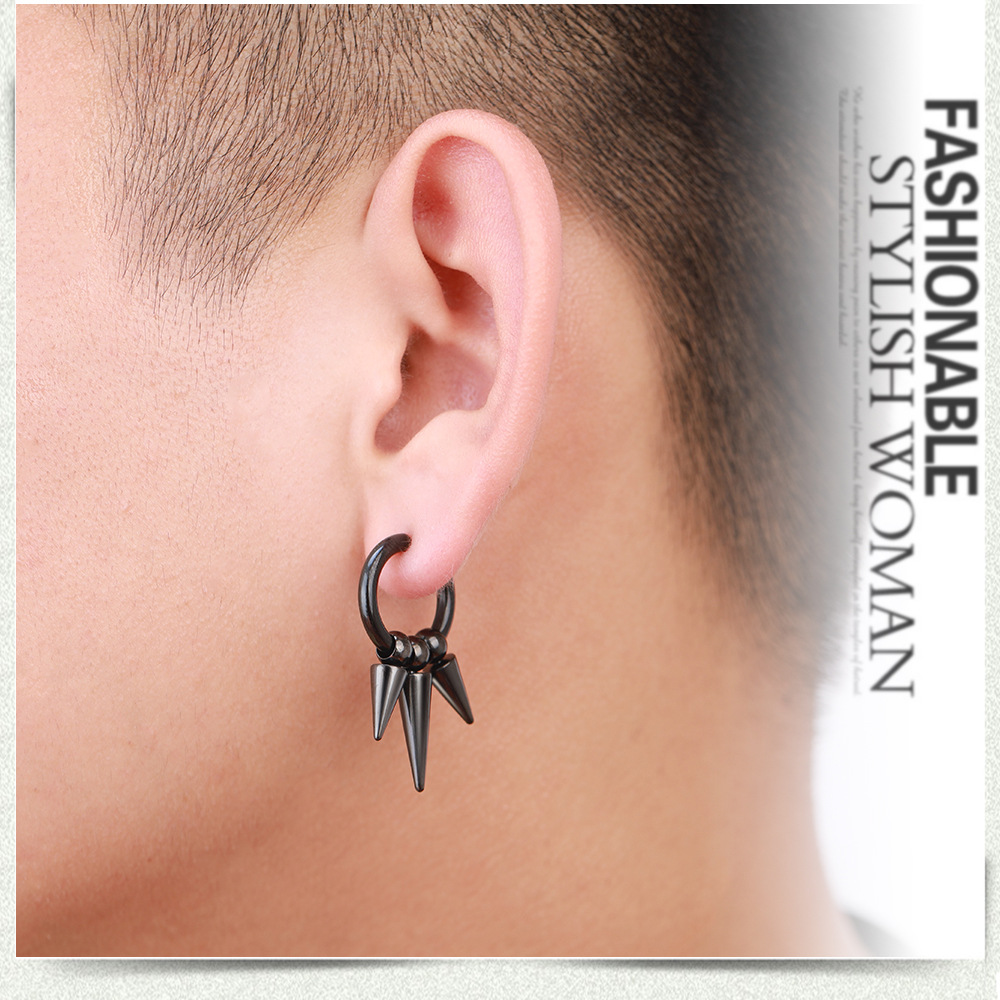 1 Piece Simple Style Geometric Plating Stainless Steel Earrings display picture 1