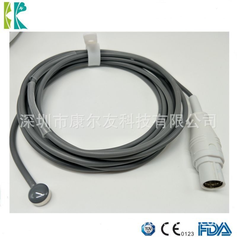监护仪医用温度探头兼容西门了成人体表温度传感探头