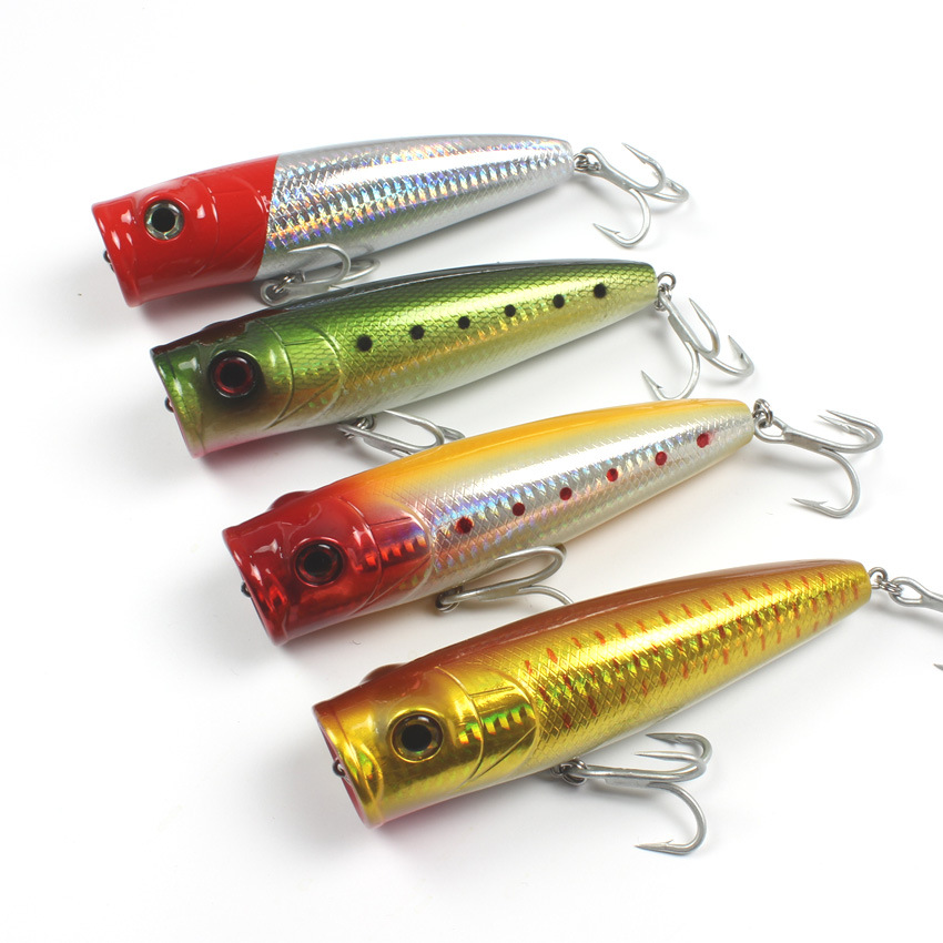 Big Popper Lures Hard Plastic Minnow Baits Fresh Water Bass Swimbait Tackle Gear