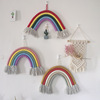 Big Scandinavian rainbow woven brand decorations handmade, pendant for early age for children's room