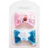 Nail sequins with bow, shiny fresh hair accessory for princess, cleaner, acrylic resin with accessories, new collection