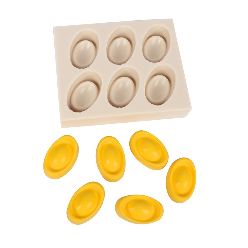 6-piece lingote molde de silicona molde de chocolate bricolaje hecho a mano de azúcar marrón toffee molde para hornear herramienta