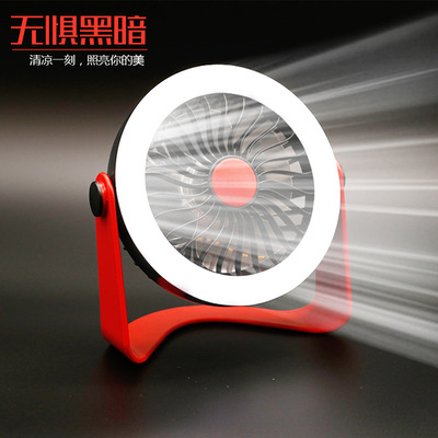 优乐佳2019简约带灯迷你USB风扇办公桌面充电可旋转小风扇