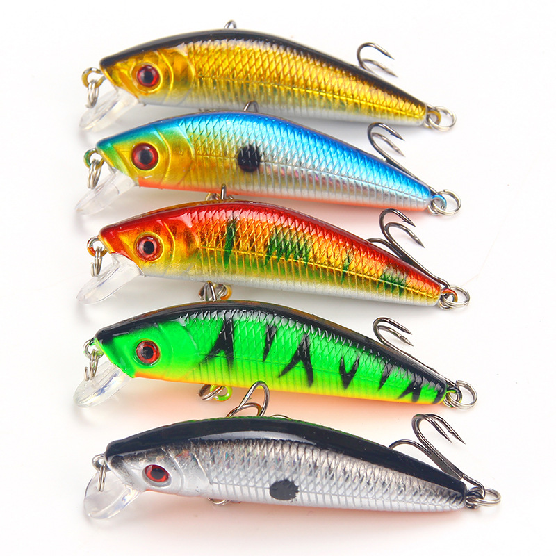 10 Colors Sinking Minnow Fishing Lures Hard Plastic Minnow Baits Bass Trout Fresh Water Fishing Lure