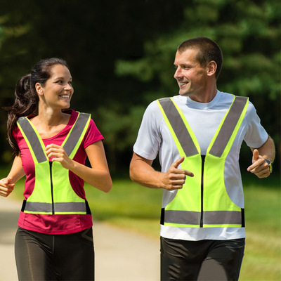 戶外運動反光背心夜跑騎行速幹背心馬甲越野馬拉松跑步夜間安全衣