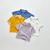 2019 A summer Foreign trade The original single- brand Children's clothing Boy children Embroidery Cartoon Color matching Short sleeved POLO Shirt shirt