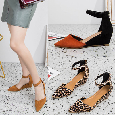 35-43外贸凉鞋女夏季新款欧美时尚休闲高跟坡跟时装凉鞋百搭女鞋