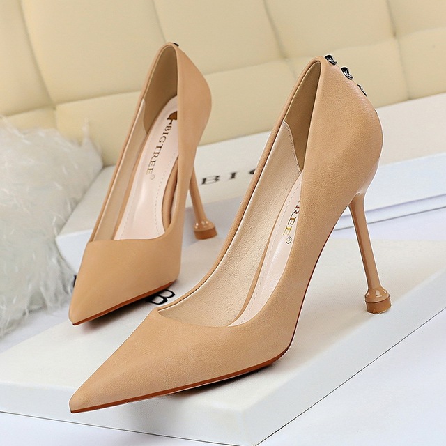 Slim-heeled Super-high-heeled Shallow-mouth Point Night Club Shoes