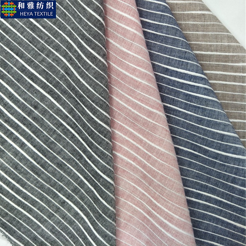 纯棉色织提花横条纹 竹节感凹凸粗细条鞋帽工艺品现货面料