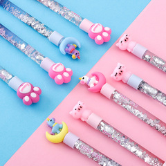 Manufacturer direct supply cute girl heart flow sofa light pen pink crystal neutral pen same as glow pen wholesale