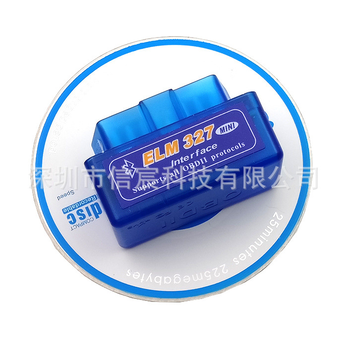 迷你蓝牙MINI ELM327 Bluetooth OBD2 汽车检测仪2.1外贸英文版