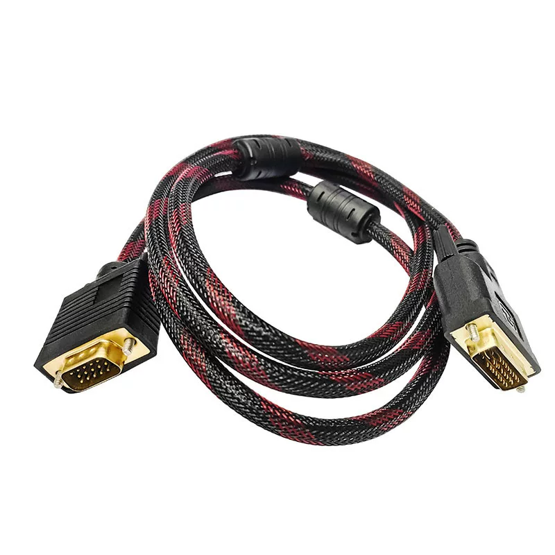DVI-кабель: переходник DVI 24+5 в VGA, 1.5 м, кабель преобразователь VGA↔DVI