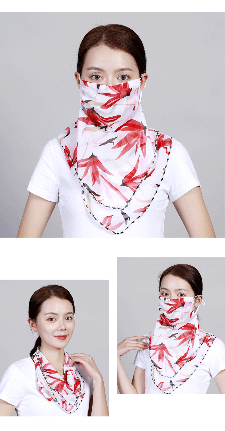 Sunshade Summer Anti-ultraviolet Chiffon Veil Mask Neck Guard Breathable Mask Wholesale Nihaojewelry display picture 6