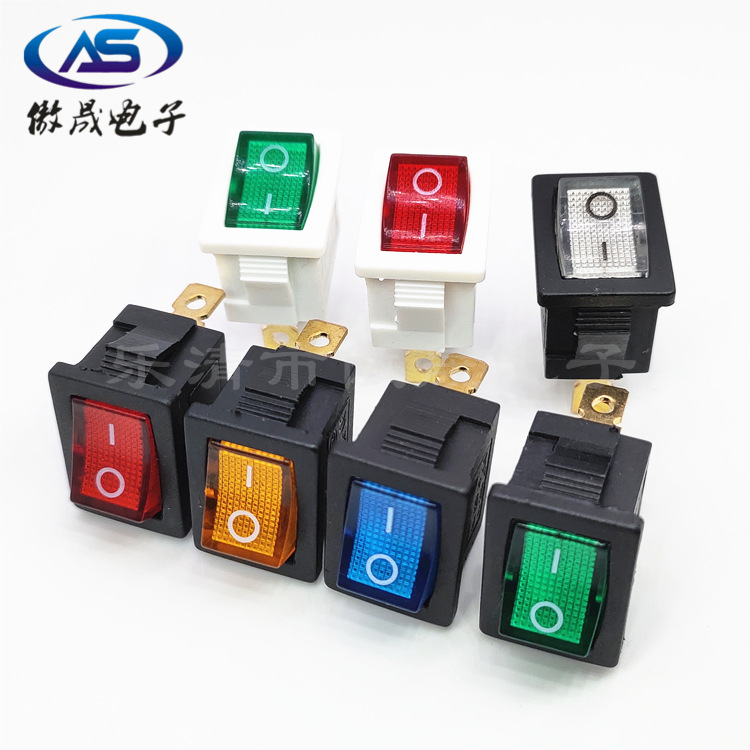 船形开关 KCD1-103带灯翘板开关 15*21三脚带灯开关 船型开关KCD1