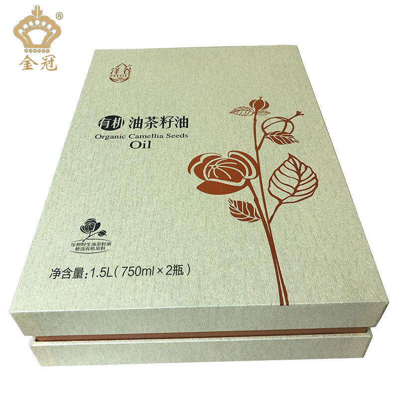 定做罐头饮料包装盒饮品礼盒茶籽油彩盒天地盖纸盒印刷定制加内托