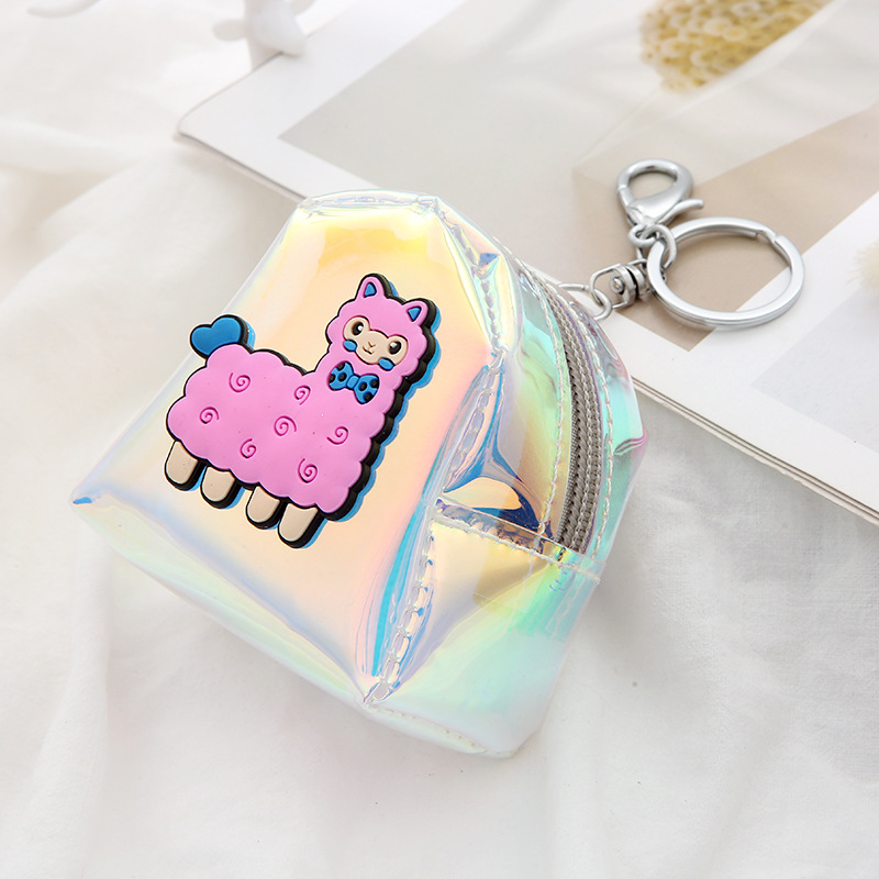 Hot Selling Creative Cartoon Alpaca Wallet Ladies Pvc Laser Coin Purse  Wholesale display picture 9