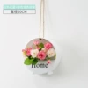 White flower basket+pink diamond rose