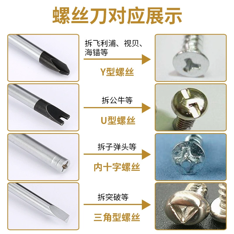Screwdriver, triangle, set