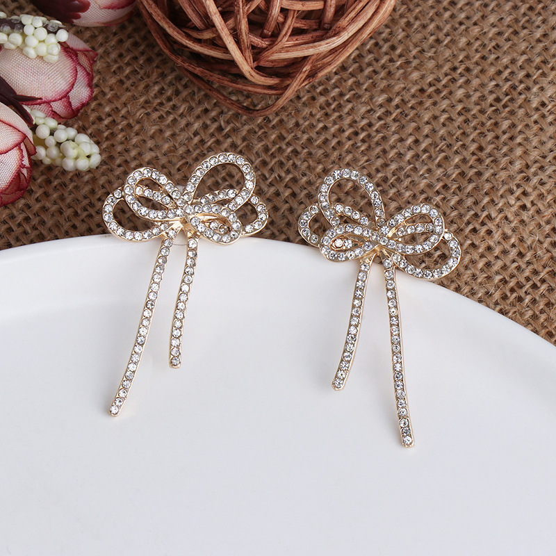 Bow Micro Stud Earrings Wholesale display picture 10