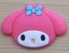 Cartoon children's hair stick from soft rubber, hair accessory, fridge magnet, with little bears, frog