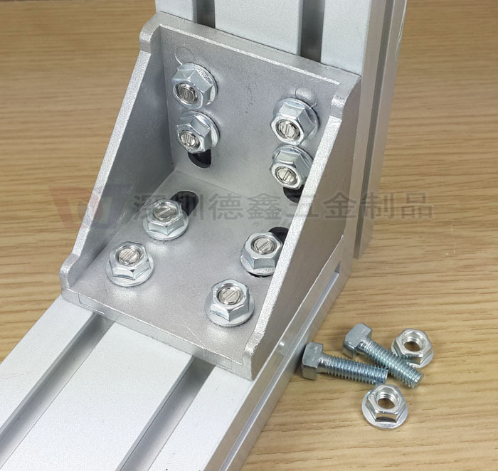 工业铝型材配件/6060角码/6060铝材直角件加厚双槽角码直角连接件