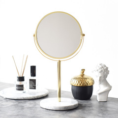Marble makeup mirror girl heart ins mirror Nordic desktop princess mirror internet celebrity creative desktop dressing mirror