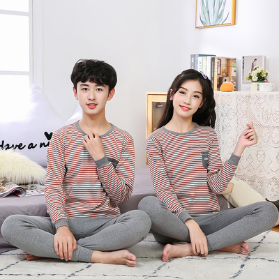 CUHK Thin section Underwear suit Teenagers Versatile Autumn clothes girl Middle and high school student pajamas keep warm wholesale